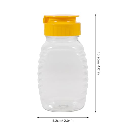 Double Pack 105ml Squeeze Condiment Bottles - Clear Plastic for Honey More