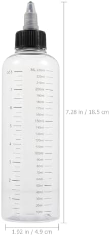 Minkissy 108 Pcs Graduated Squeeze Bottles for Pet Density Colour Cleaning Collection
