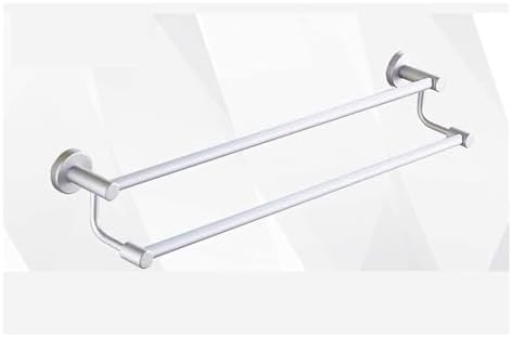 TiStm Double Rod Towel Holder Chromed Metal Round Base Modern Design
