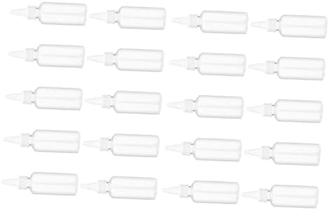 60ml Refillable Plastic Squeeze Bottles with Pointed Mouth 20 Pack