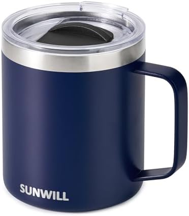 Keep Hot Cold with SUNWILL Insulated Coffee Mug with Lid