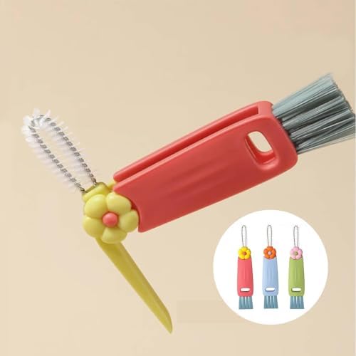 Kerrtoa 3-in-1 Cup Lid Cleaning Brush Set
