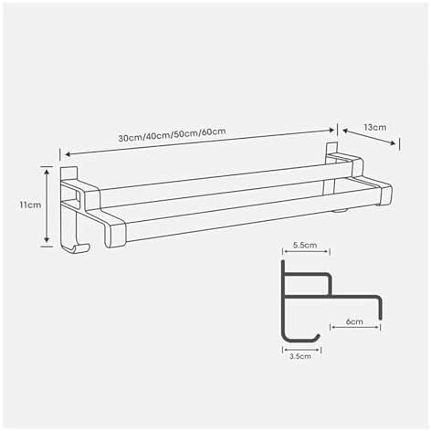 Secure Rust-Proof Aluminum Towel Rack