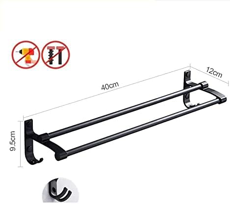 TiStm Solid Aluminum Double Towel Bar for Bathroom