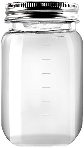 16oz Novelinks Clear Plastic Jars Screw-On Lid - 10 Pack