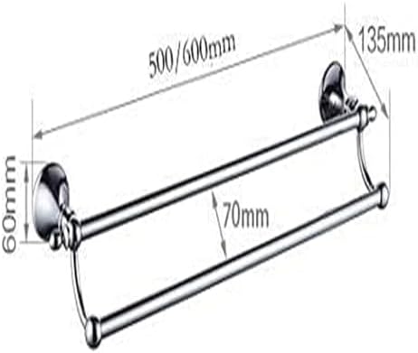 TiStm Double Towel Holder Stainless Steel Wall-Mounted Towel Rack