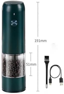 Rechargeable Black Pepper Grinder Kitchen Tool Electric Grey