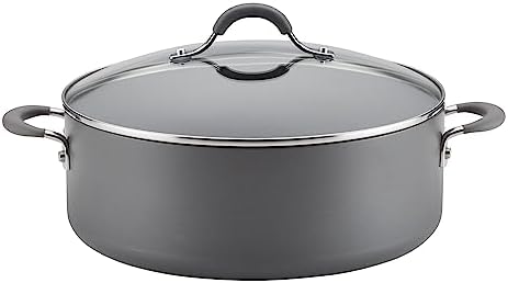 Circulon 83908 Radiance Hard Anodized Stock Pot 75 Quart Gray
