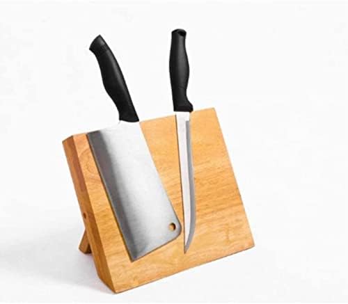 ZAEGO Kitchen Knife Holder Magnetic Rubber Wood Block