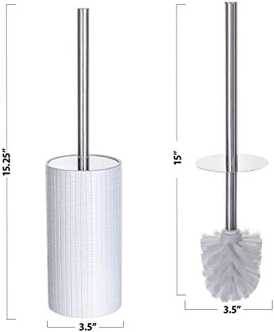 Creative Scents Estella White Toilet Brush Set
