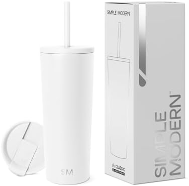 Simple Modern Insulated Tumbler 24oz Winter White
