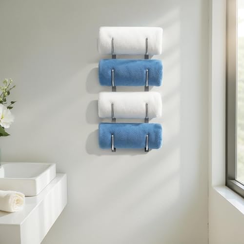 Styleful 4-Tier Towel Racks for Home and RV Use