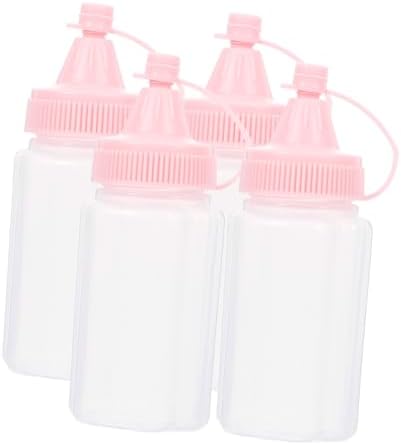 4-Piece Reusable Squeeze Bottles for Condiments