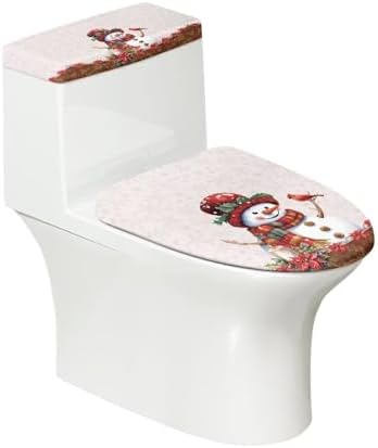 Christmas Decorations Toilet Lid Snowman Sets