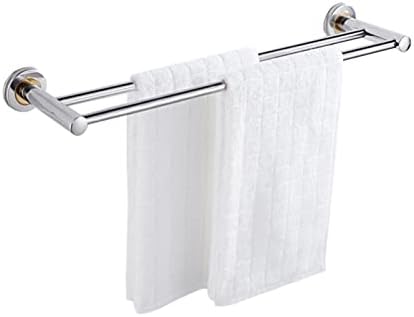 TiStm Polished Silver Round Towel Rail 40-80 cm