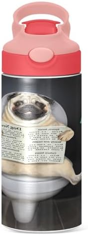 Funny Pug Insulated Water Bottle for Kids