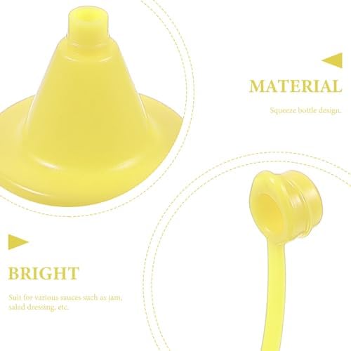 ABOOFAN 4pcs Squeeze Condiment Bottles Yellow