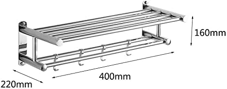 ANNBKA Stainless Steel Wall Mount Towel Holder 40CM - Modern Bathroom Organizer