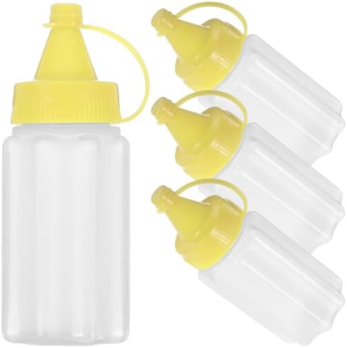 ABOOFAN 4pcs Squeeze Condiment Bottles Yellow