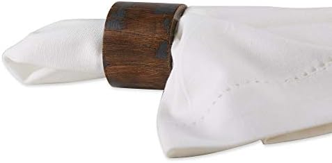 Rustic Napkin Rings Set of 6 Black