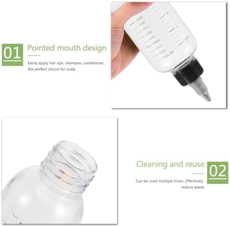 Minkissy 108 Pcs Graduated Squeeze Bottles for Pet Density Colour Cleaning Collection