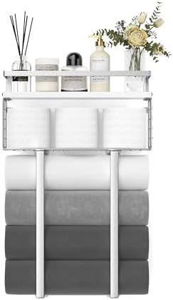 Ergonomic Space-Saving Towel Rack for Bathroom 40 lbs Capacity