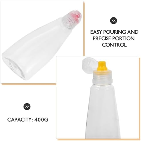 4pcs Honey Bottles Mini Plastic Squeeze Bottles with Flip Lids 1