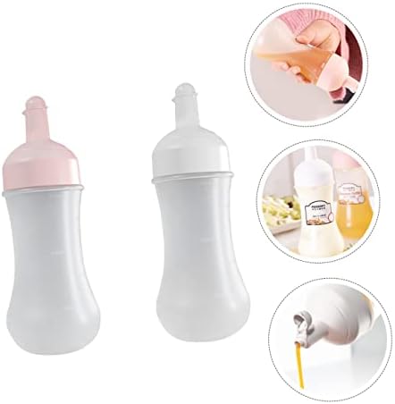 Zerodeko 2-Piece Condiment Squeeze Bottles - Compact Kitchen Storage Solution