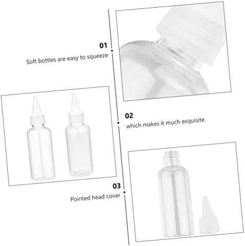 GRIRIW 60ml Multi-Purpose Squeeze Bottles 20 Pack White
