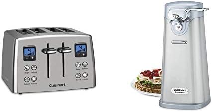 Cuisinart 4-Slice Countdown Toaster with Blue Display and Can Opener