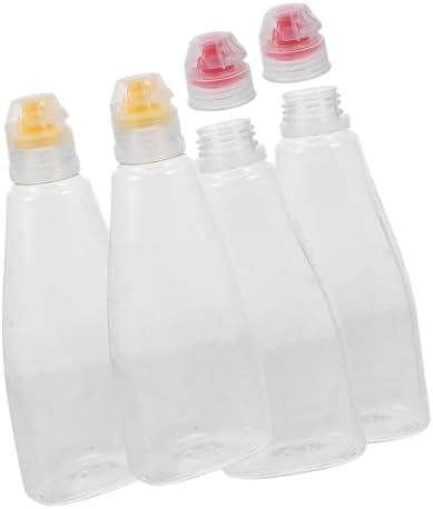 4pcs Honey Bottles Mini Plastic Squeeze Bottles with Flip Lids 1