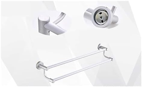 TiStm Double Rod Towel Holder Chromed Metal Round Base Modern Design
