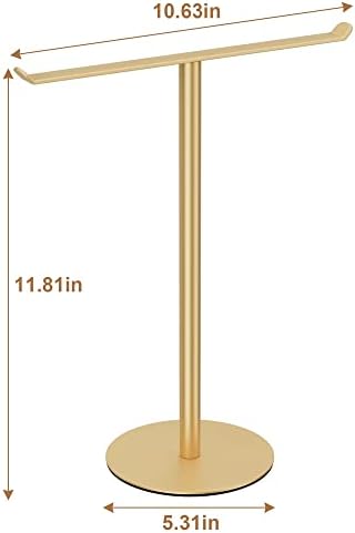 Gold Hand Towel Stand T-Shape Holder for Bathroom Kitchen