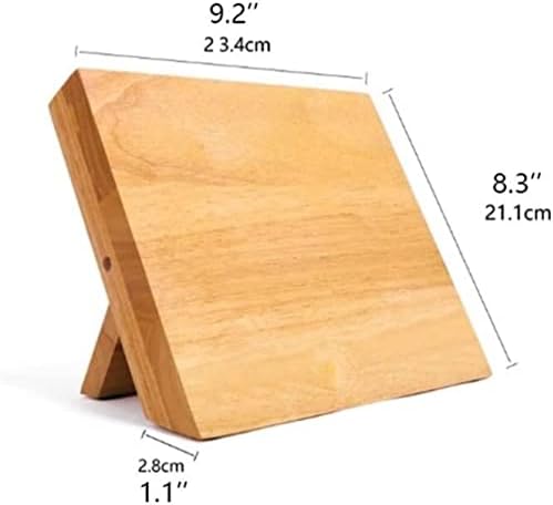 ZAEGO Kitchen Knife Holder Magnetic Rubber Wood Block