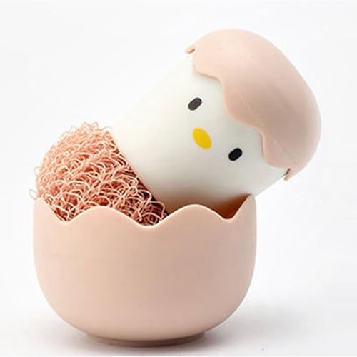 2PC Eggshell Chicken Vegetable Scrubber Detachable Handle Cleaning Brush for Kitchen
