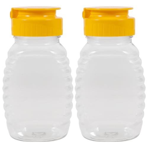 Double Pack 105ml Squeeze Condiment Bottles - Clear Plastic for Honey More