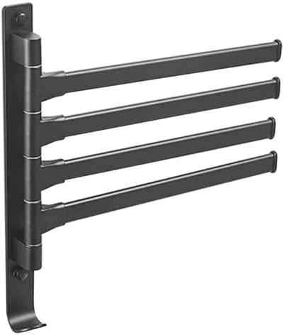 Sturdy Wall-Mounted Towel Rail w 180 Rotation for Towels Clothes