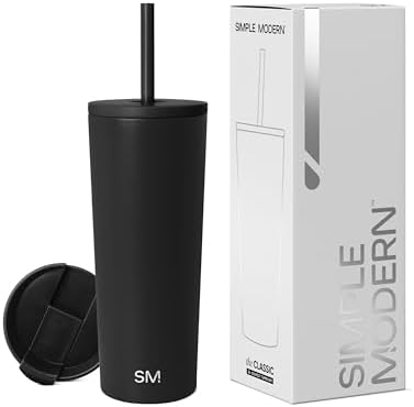 Simple Modern Insulated Tumbler 24oz Midnight Black 1