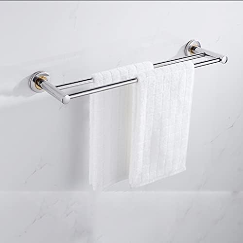 TiStm Polished Silver Round Towel Rail 40-80 cm