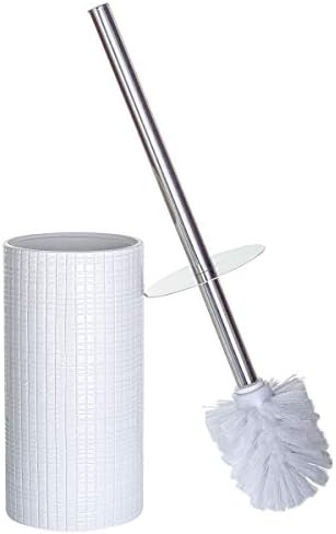 Creative Scents Estella White Toilet Brush Set