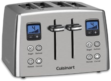 Cuisinart 4-Slice Countdown Toaster with Blue Display and Can Opener