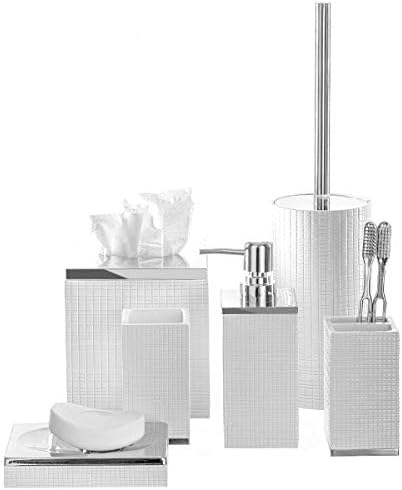 Creative Scents Estella White Toilet Brush Set