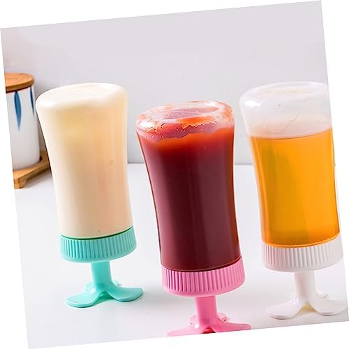 PRETYZOOM Salad Dressing Squeeze Bottles with Mustard Ketchup Dispenser