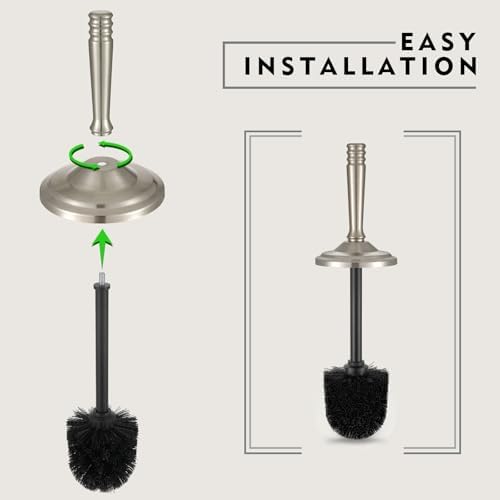 Space-Saving Stainless Steel Toilet Brush Holder