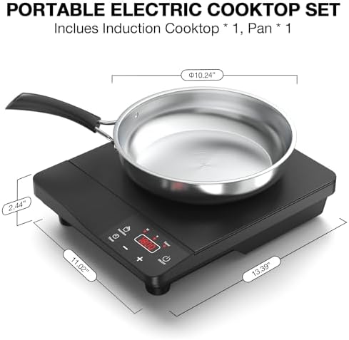 1800W Induction Cooktop with Fry Pan