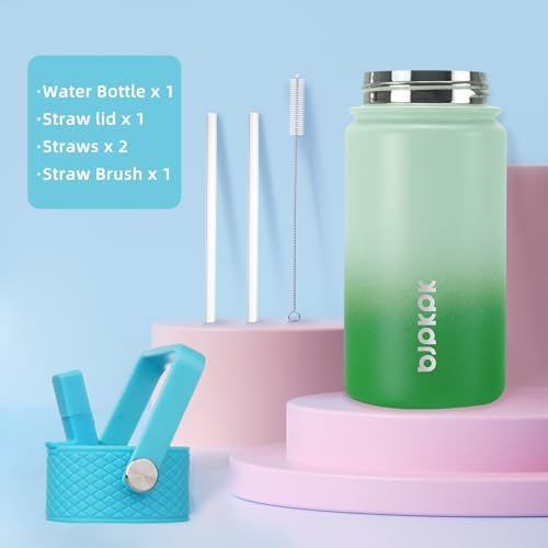 Reusable Insulated Water Bottle with Straw Lid
