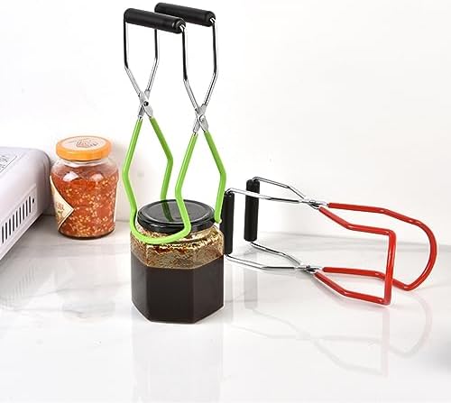 Duokon Canning Jar Lifter Tongs Stainless Steel Jar Lifter with Grip Handle for Glass Jars
