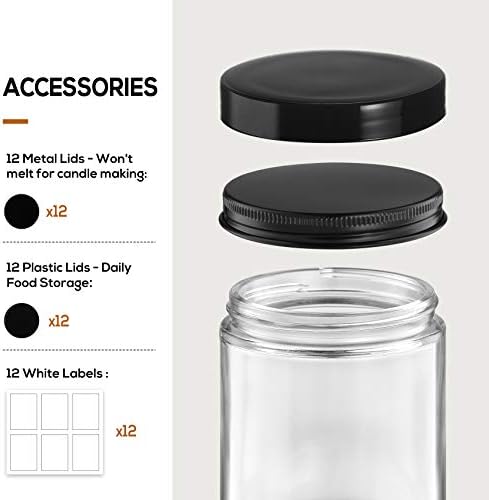 12-Piece Glass Jars Set