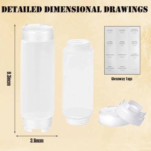 MXOYOXM8 Pcs Condiment Squeeze Bottles Set