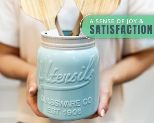 Comfify Wide Mouth Mason Jar Utensil Holder